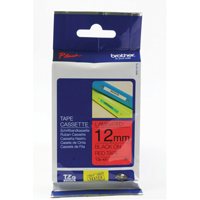 Brother P-Touch TZ Tape 12mm Black on Red