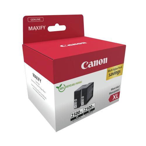 Canon PGI2500XL High Capacity Black Ink Cartridge Twinpack