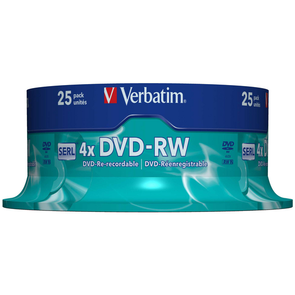 Verbatim DVD-RW 4x Silver [Spindle of 25] alternative image 2